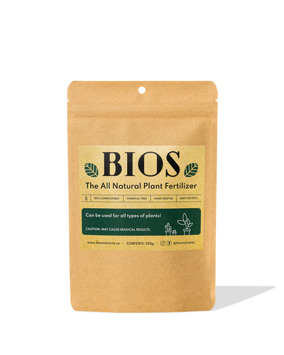 Natural fertilizer for growing marijuana and other plant varieties. BIOS Organic Plant fertilizer is safe for pets. 